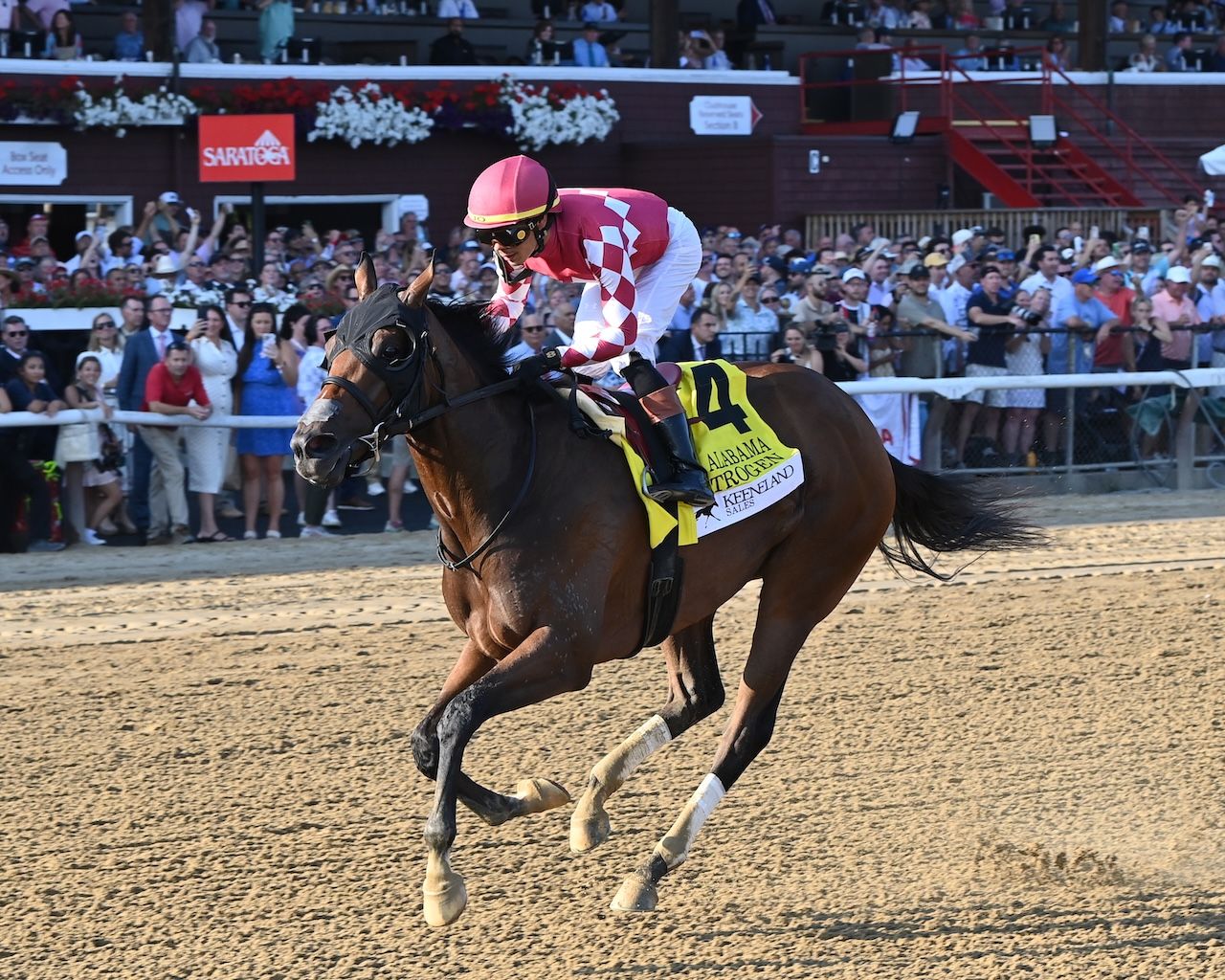 Nitrogen wins the Alabama at Saratoga.