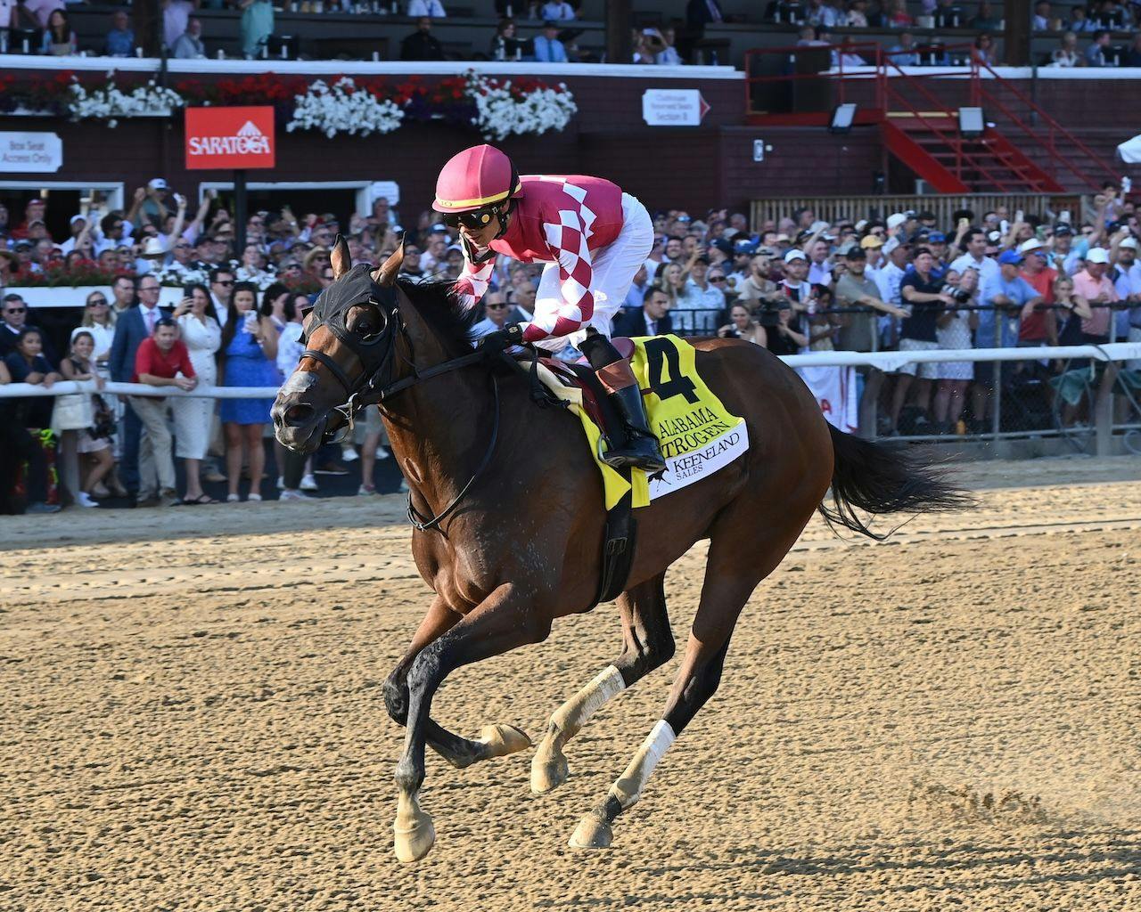 Nitrogen wins the Alabama at Saratoga.