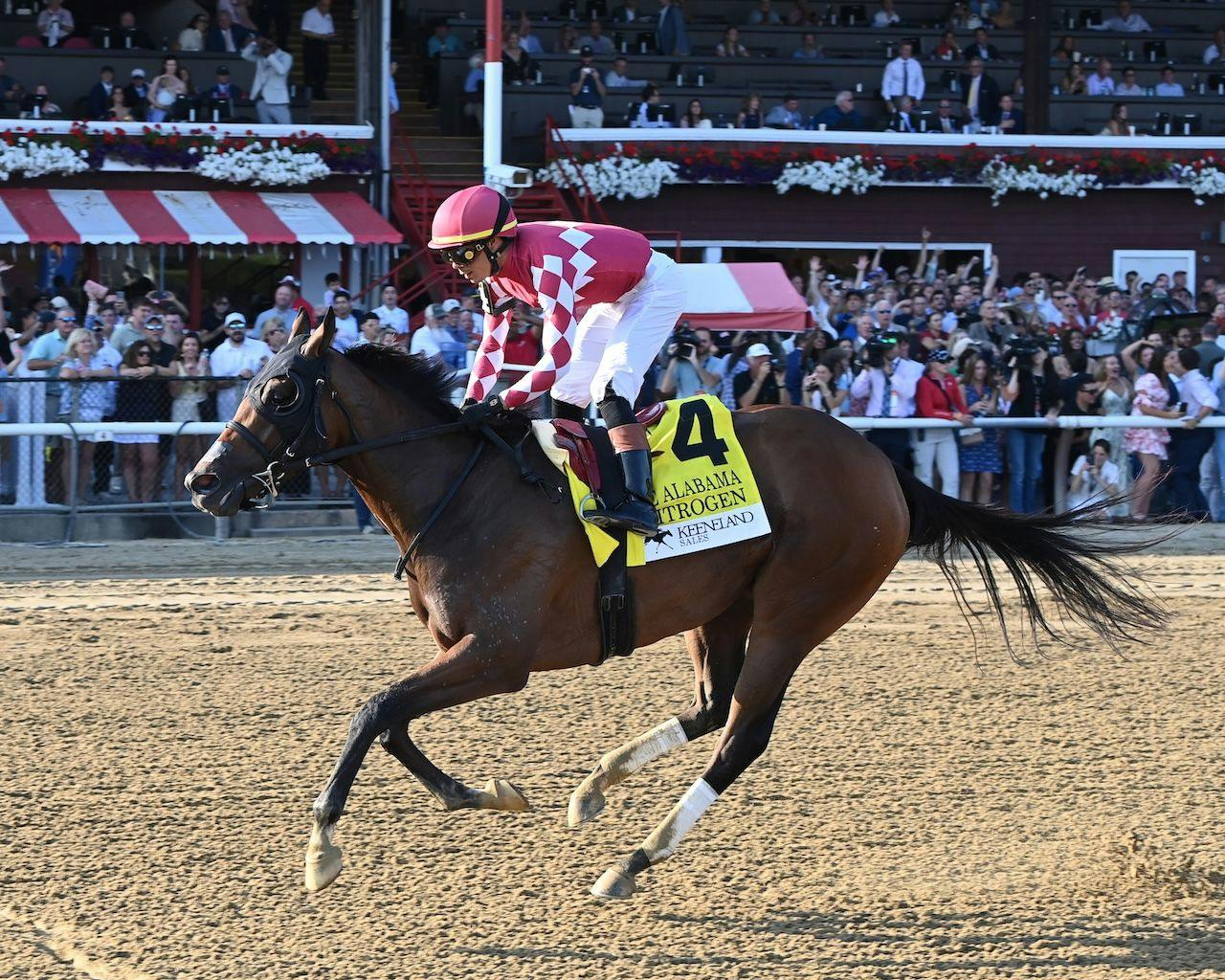 Nitrogen wins the Alabama at Saratoga.