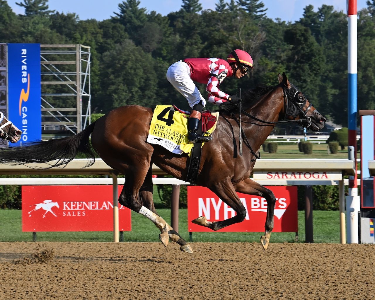 Nitrogen wins the Alabama at Saratoga.