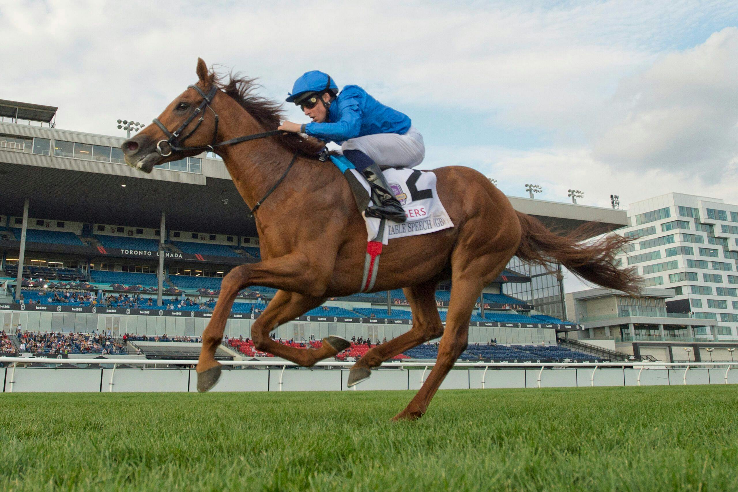 Notable Speech wins the Woodbine Mile at Woodbine. 