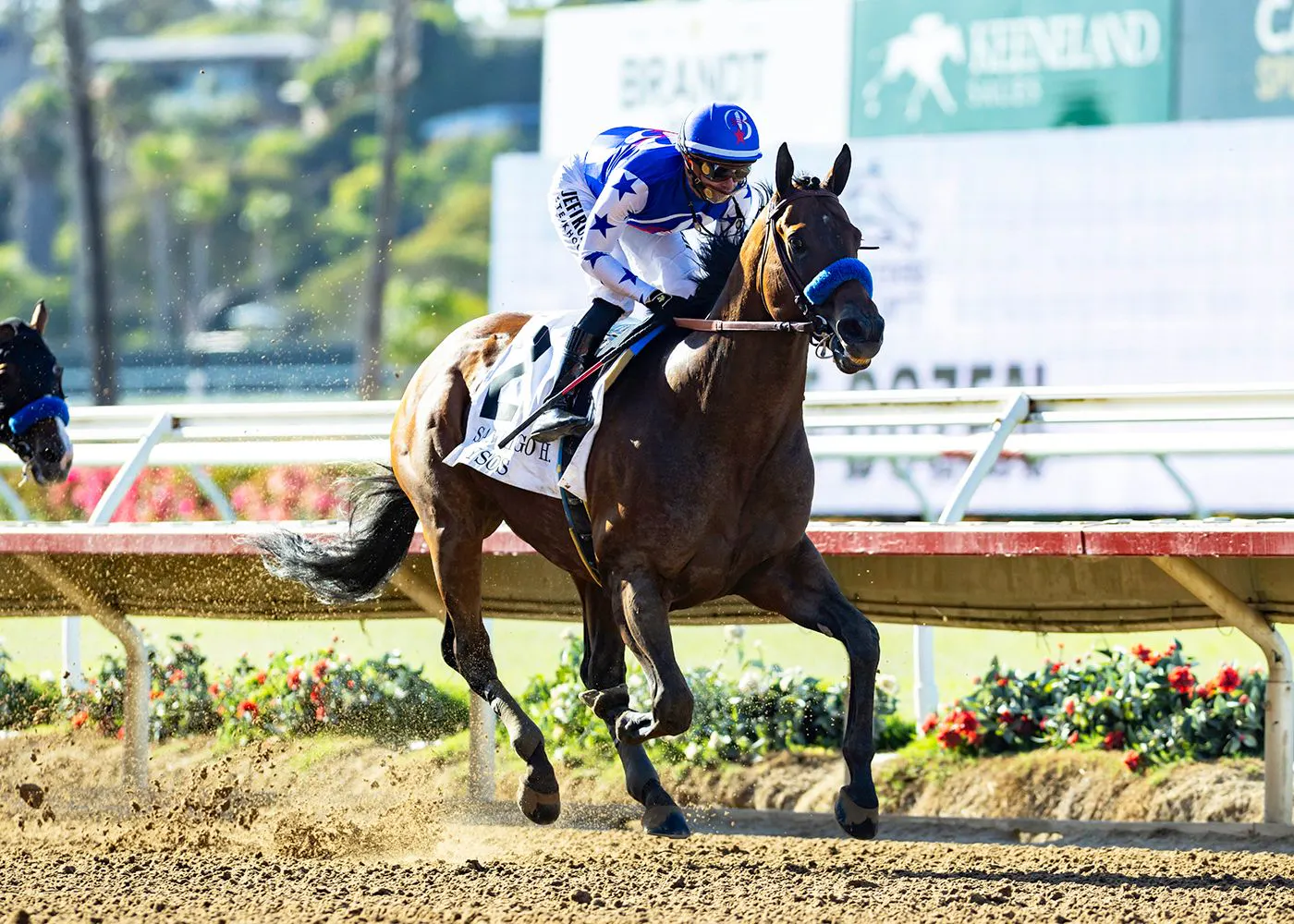 Nysos was much the best as the 1-10 favorite in the San Diego
