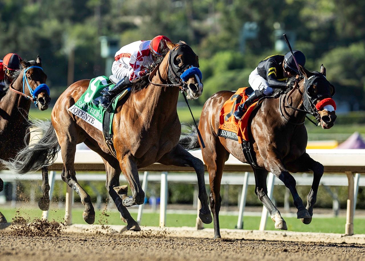 Potente wins the San Felipe at Santa Anita.