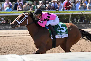 Prom Queen wins the Gulfstream Park Oaks at Gulfstream Park.