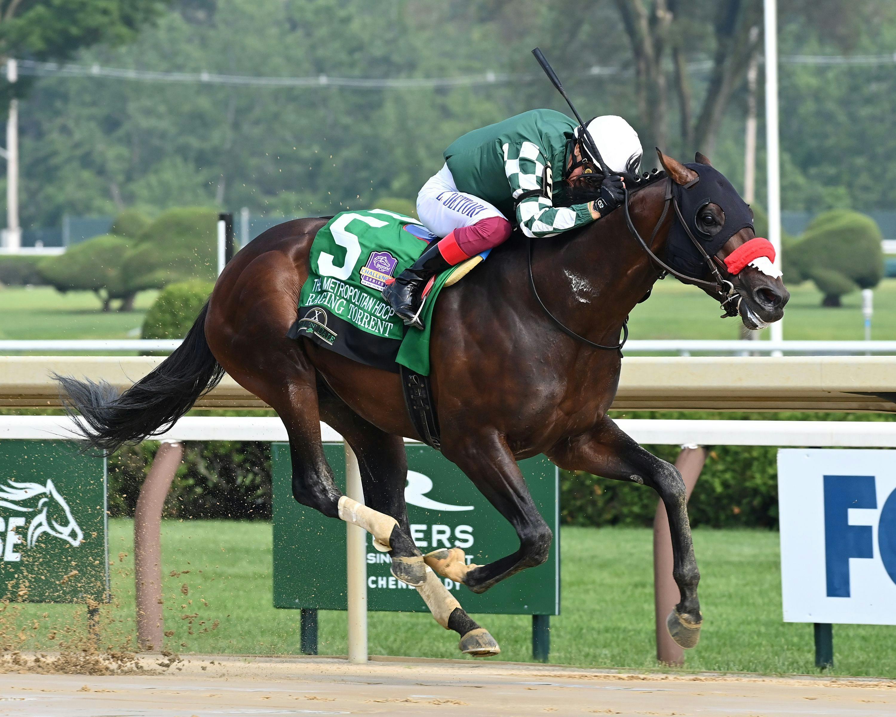 Raging Torrent upset the Metropolitan H. at Saratoga