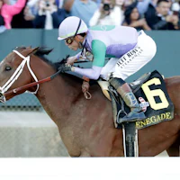 Renegade wins the Arkansas Derby at Oaklawn Park.