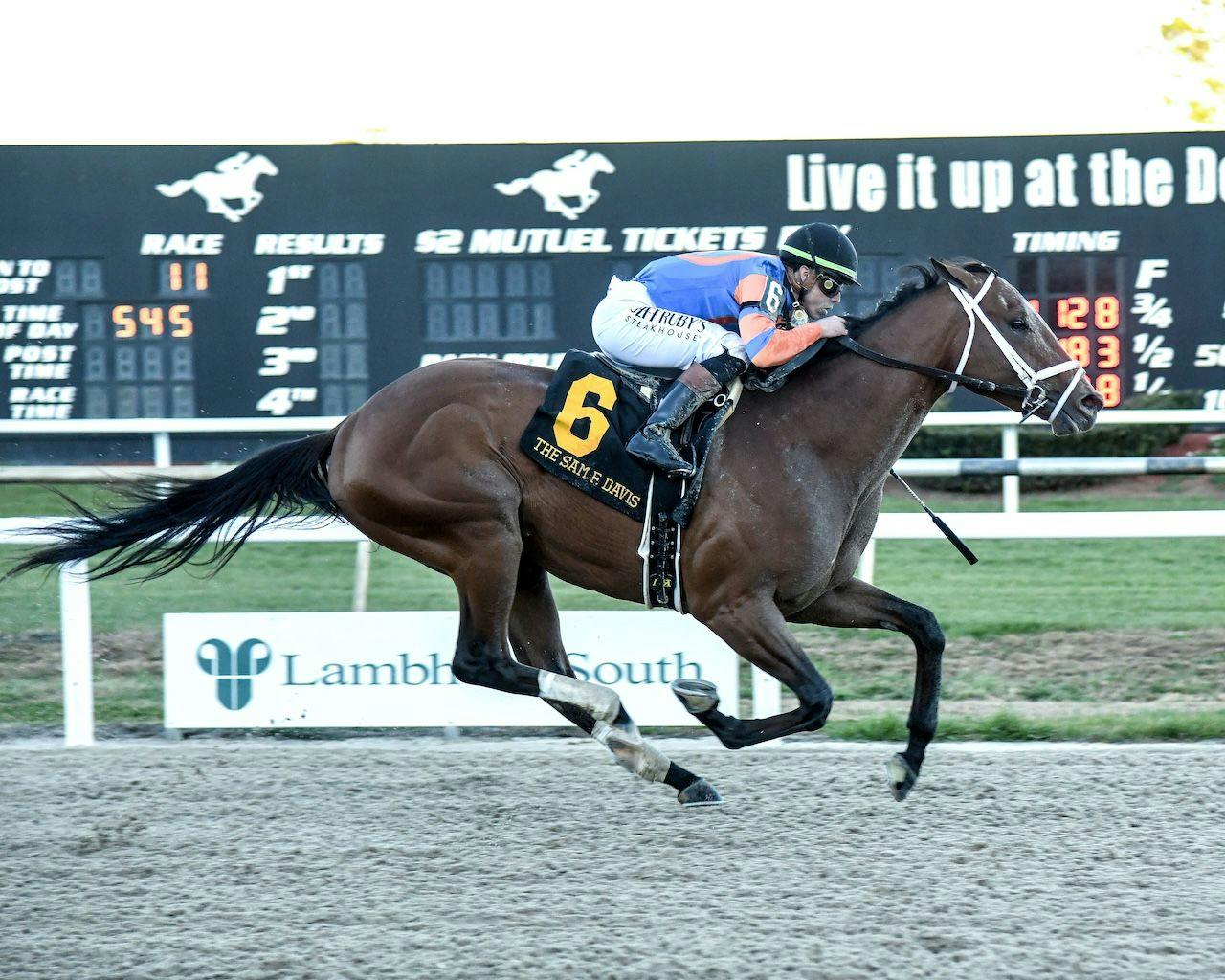 Renegade wins the Sam F. Davis Stakes at Tampa Bay Downs. 