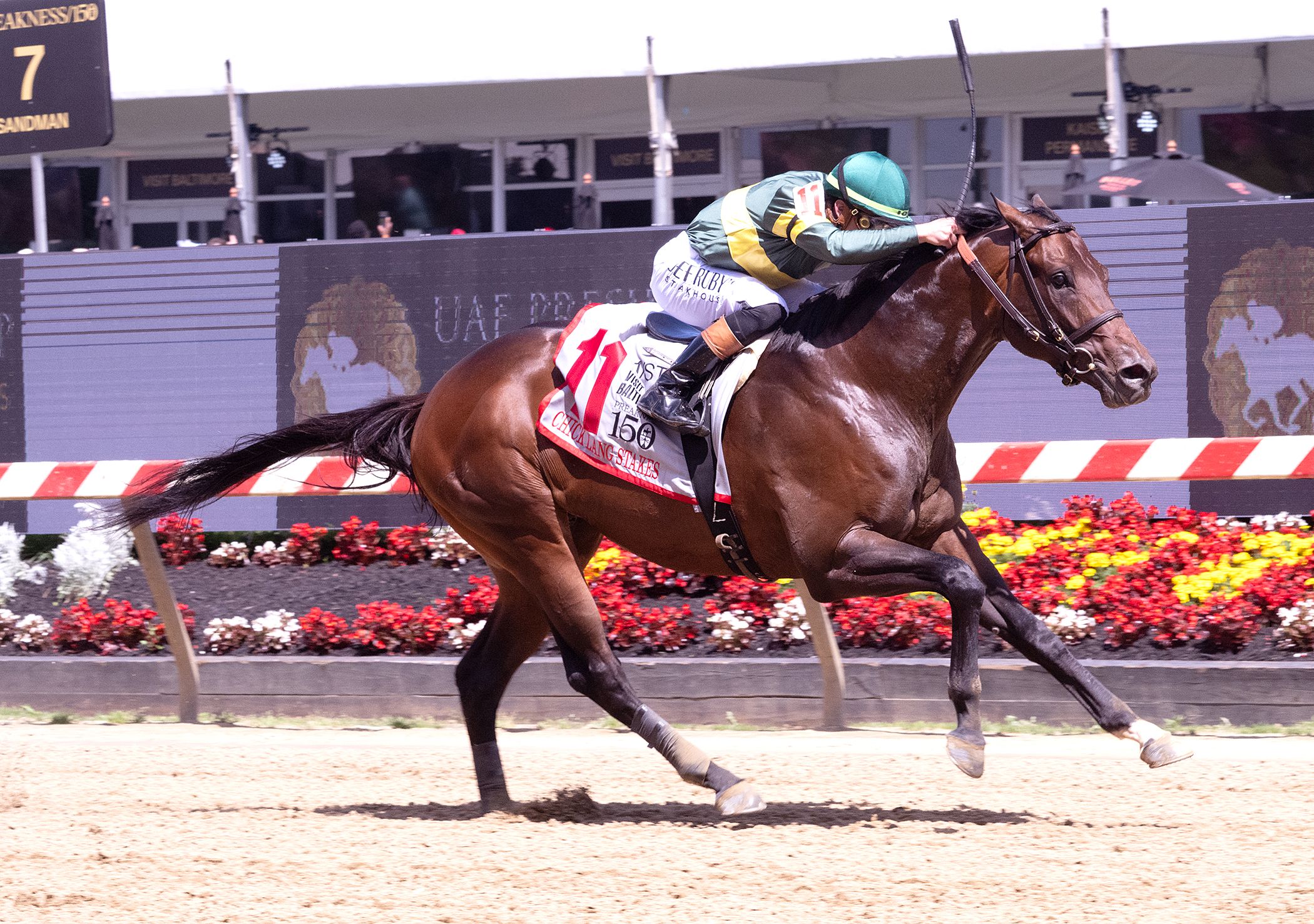 Retribution wins Chick Lang S. 2025 at Pimlico (Photo by MJC/Jim McCue)
