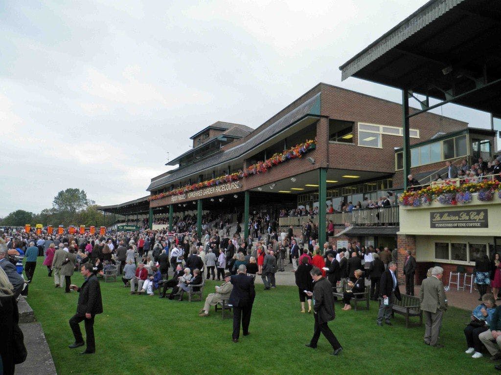 Ripon Racecourse Grandstand (Photo courtesy of Wikimeida Commons/Steve Fareham)