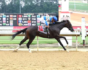Slewperstitus wins at Colonial Downs. 