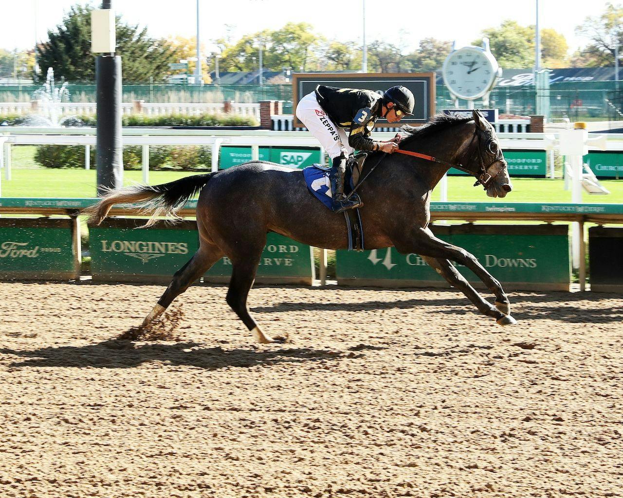 Sonic Skidaddler wins at Churchill Downs.