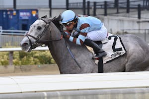 Schoolyardsuperman breaking his maiden at Aqueduct
