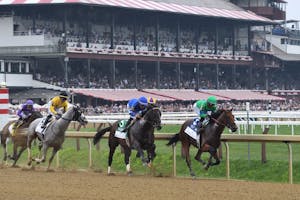 Sovereignty wins the 2025 Jim Dandy at Saratoga.