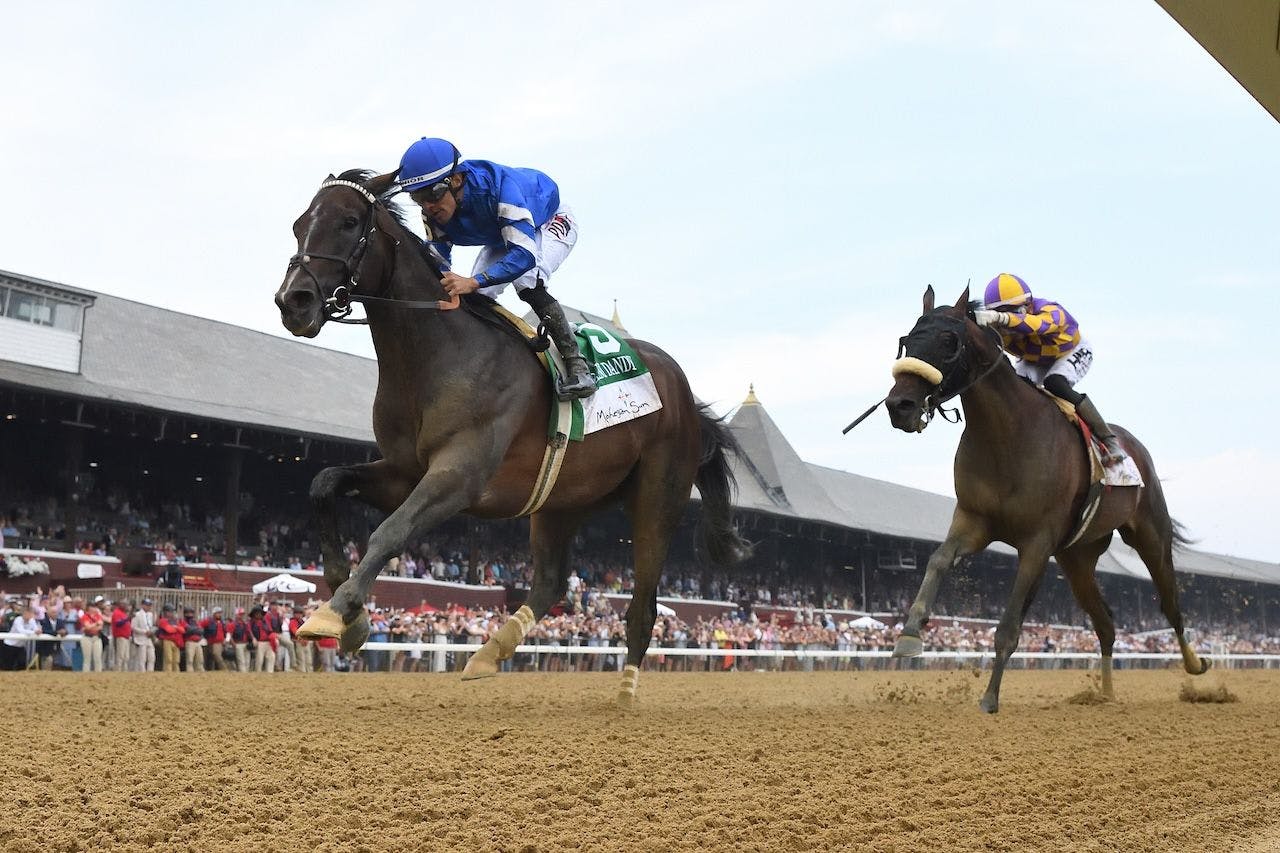 Sovereignty wins the 2025 Jim Dandy at Saratoga.