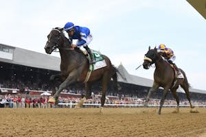 Sovereignty wins the 2025 Jim Dandy at Saratoga.