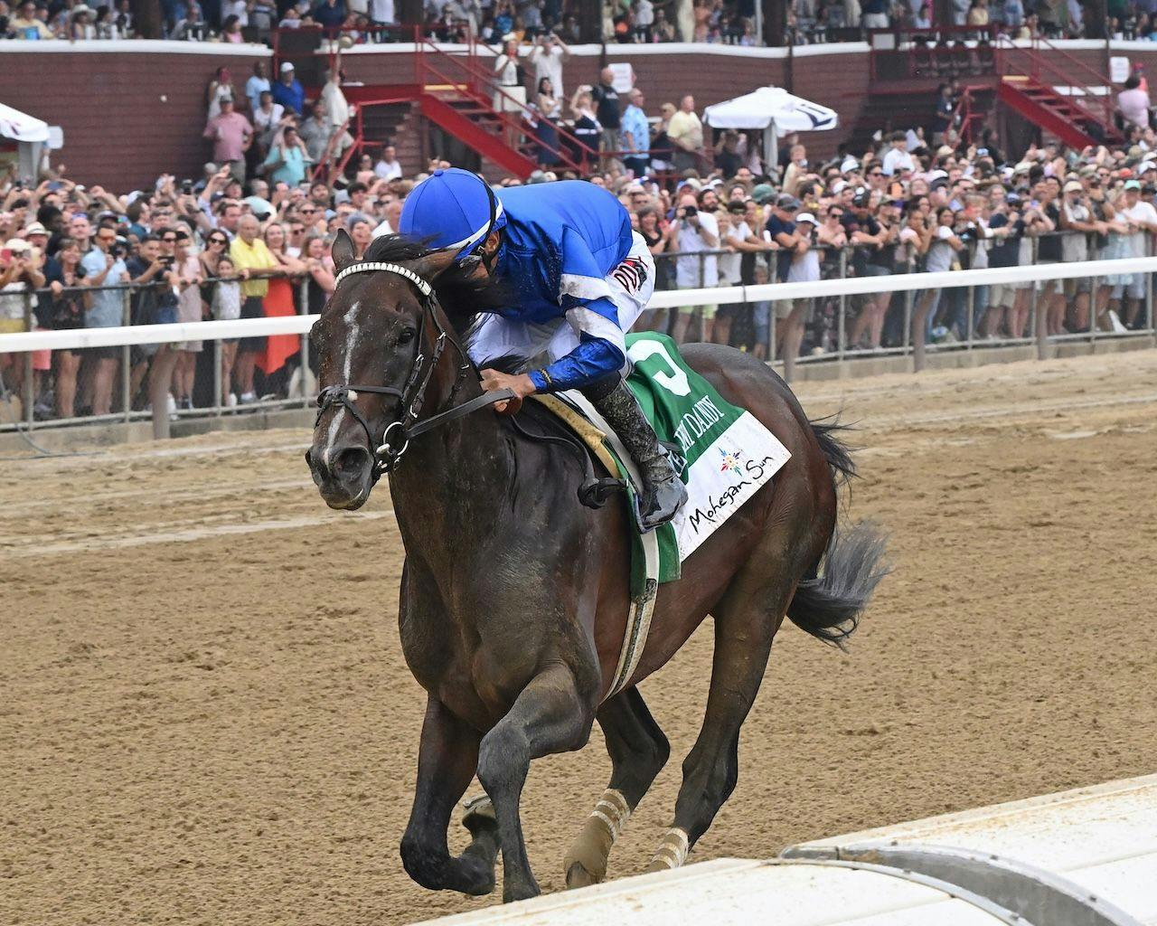 Sovereignty wins the 2025 Jim Dandy at Saratoga.