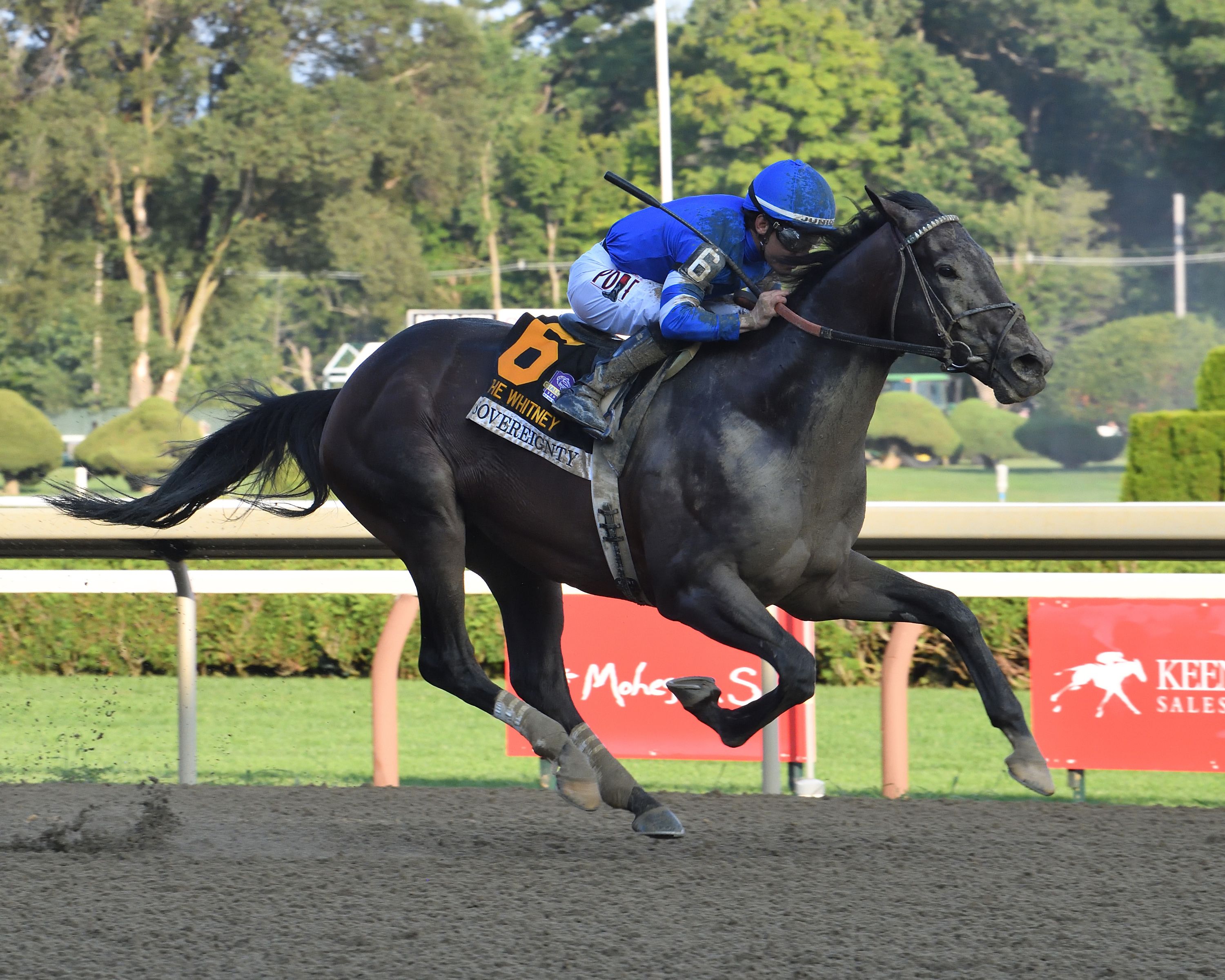 Sovereignty wins the Whitney Stakes at Saratoga.
