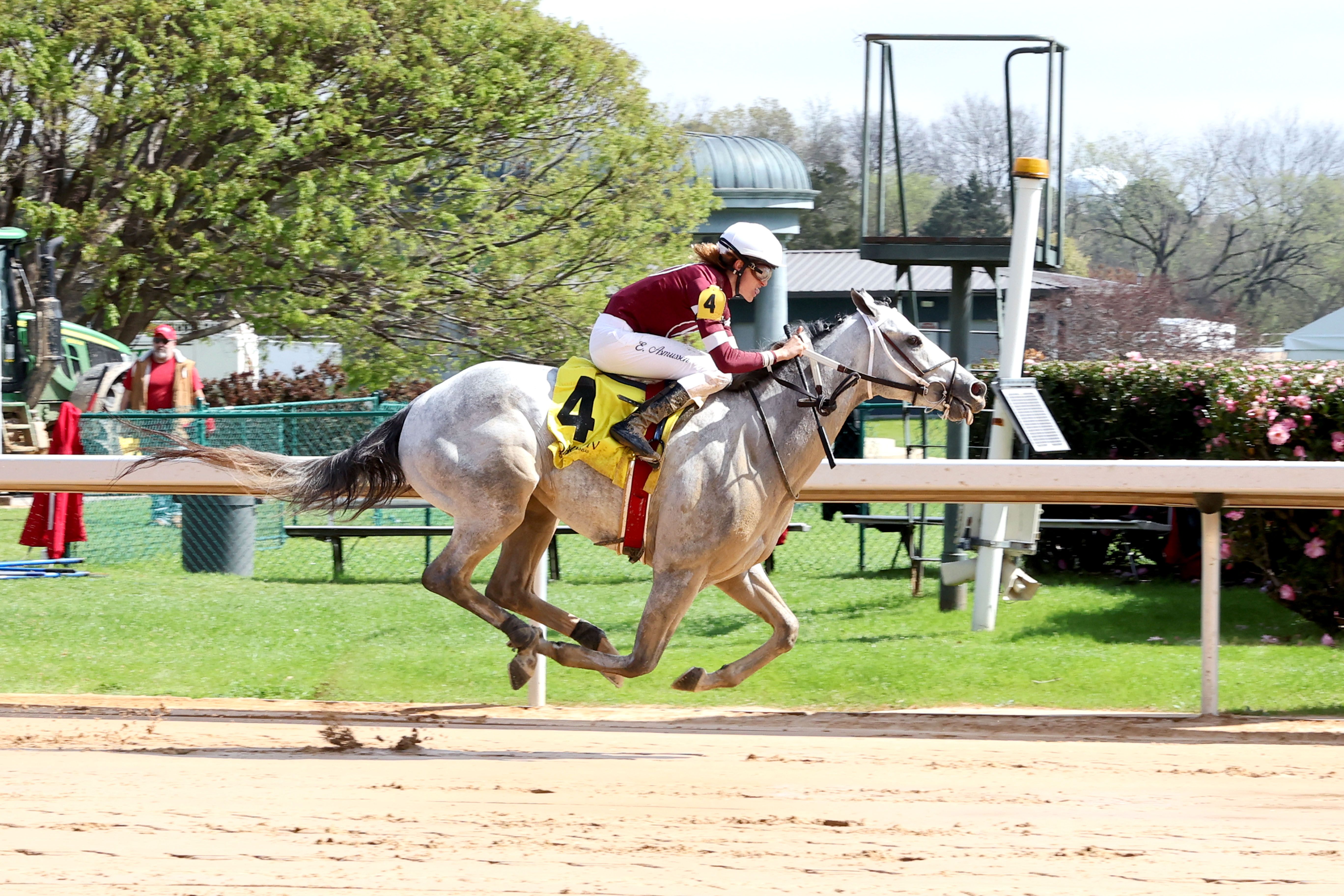 Taptastic winning his debut at Oaklawn Park