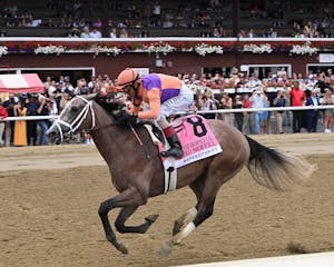 Ted Noffey romps in the Hopeful