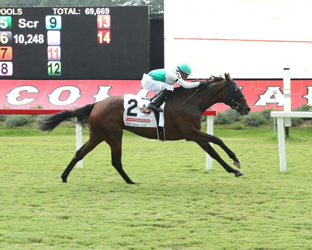 Truly Quality wins the Colonial Cup at Colonial Downs.