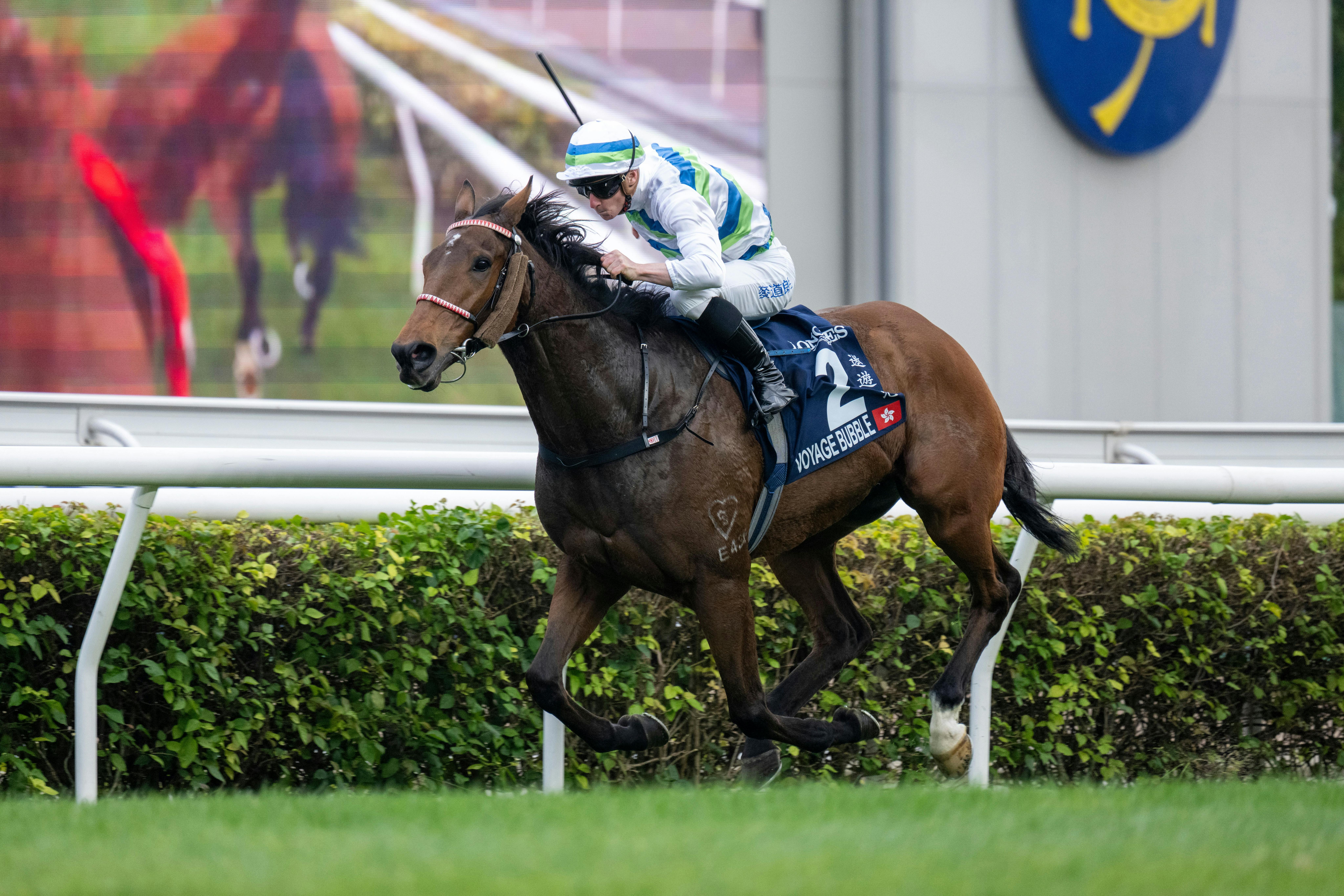Voyage Bubble wins the Hong Kong Mile (G1)