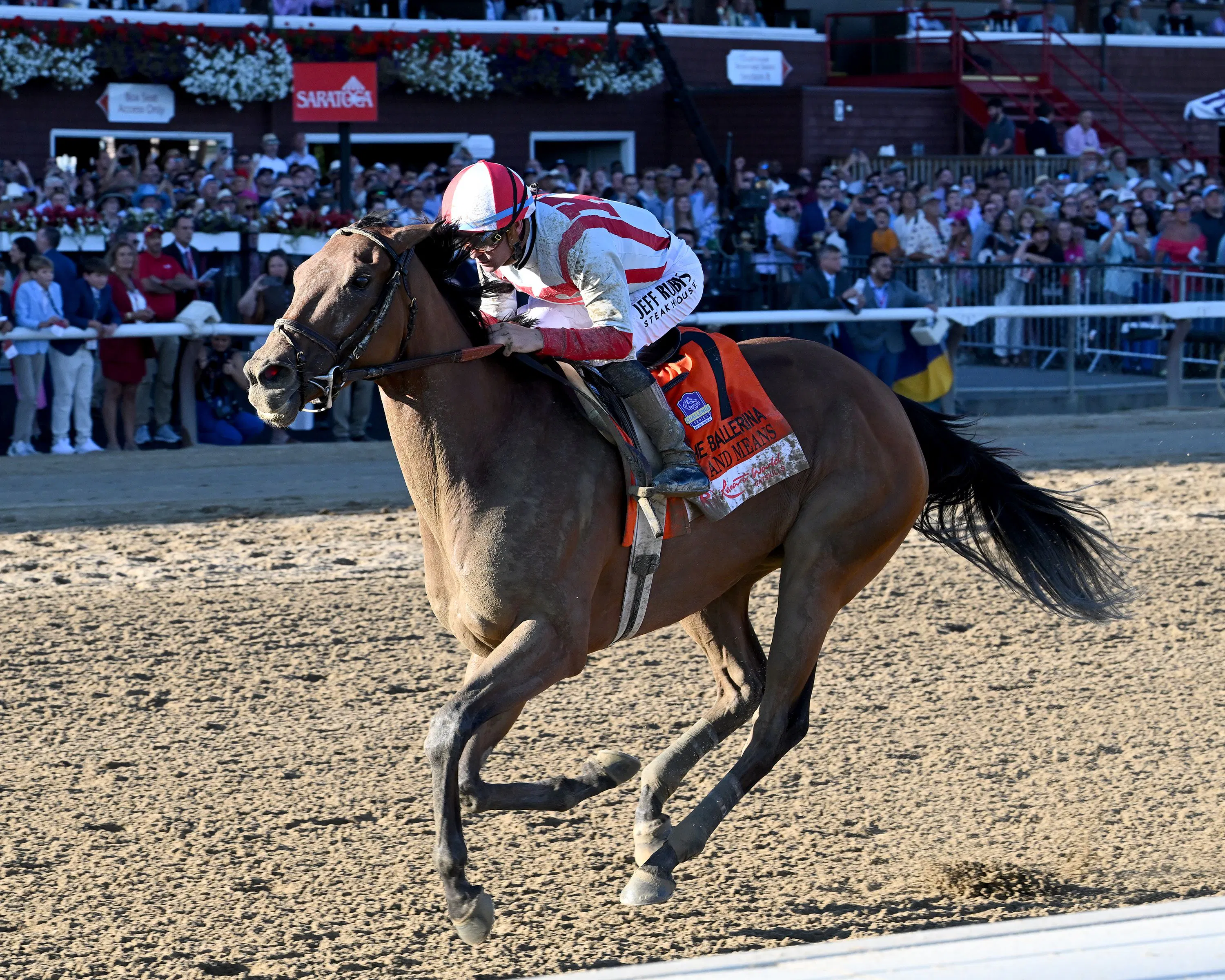 Ways and Means wins the Ballerina at Saratoga.