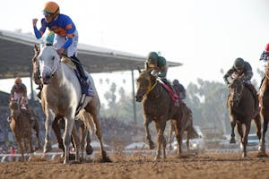 White Abarrio wins the Breeders' Cup Classic