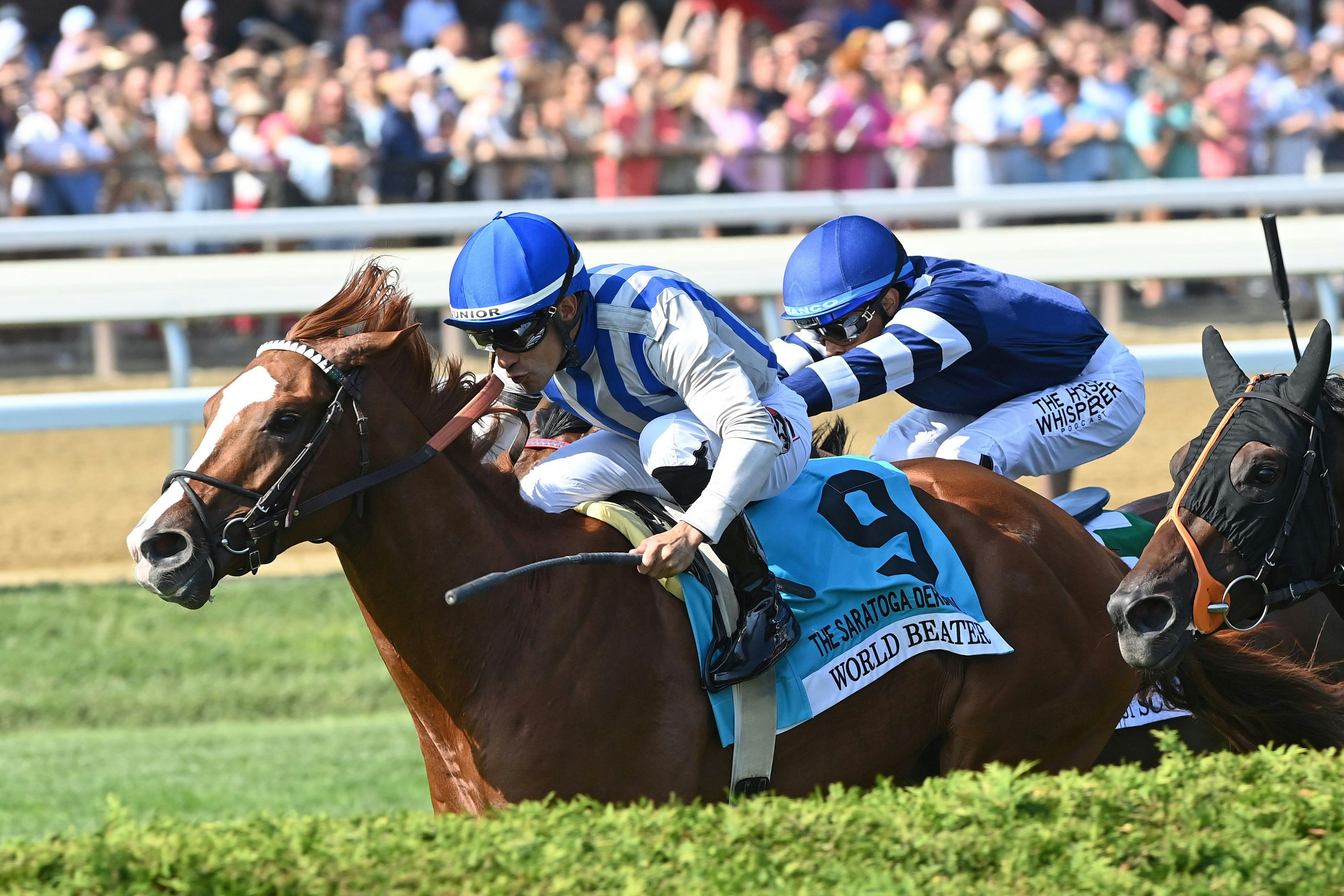 World Beater wins the Saratoga Derby at Saratoga. 
