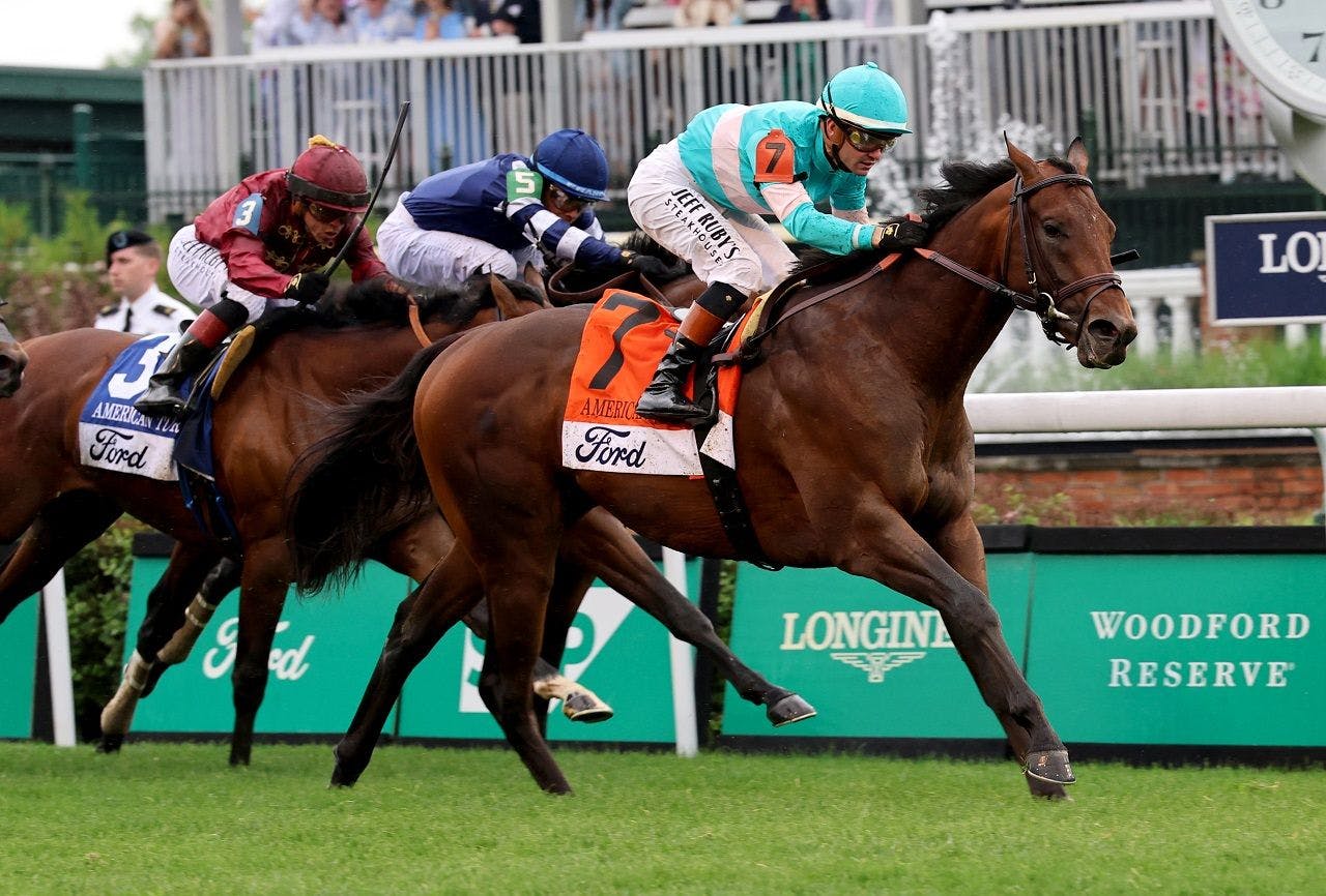 Zulu Kingdom winning the American Turf (G1) at Churchill Downs