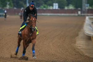 Citizen Bull trains for the Kentucky Derby (Photo by Horsephotos)