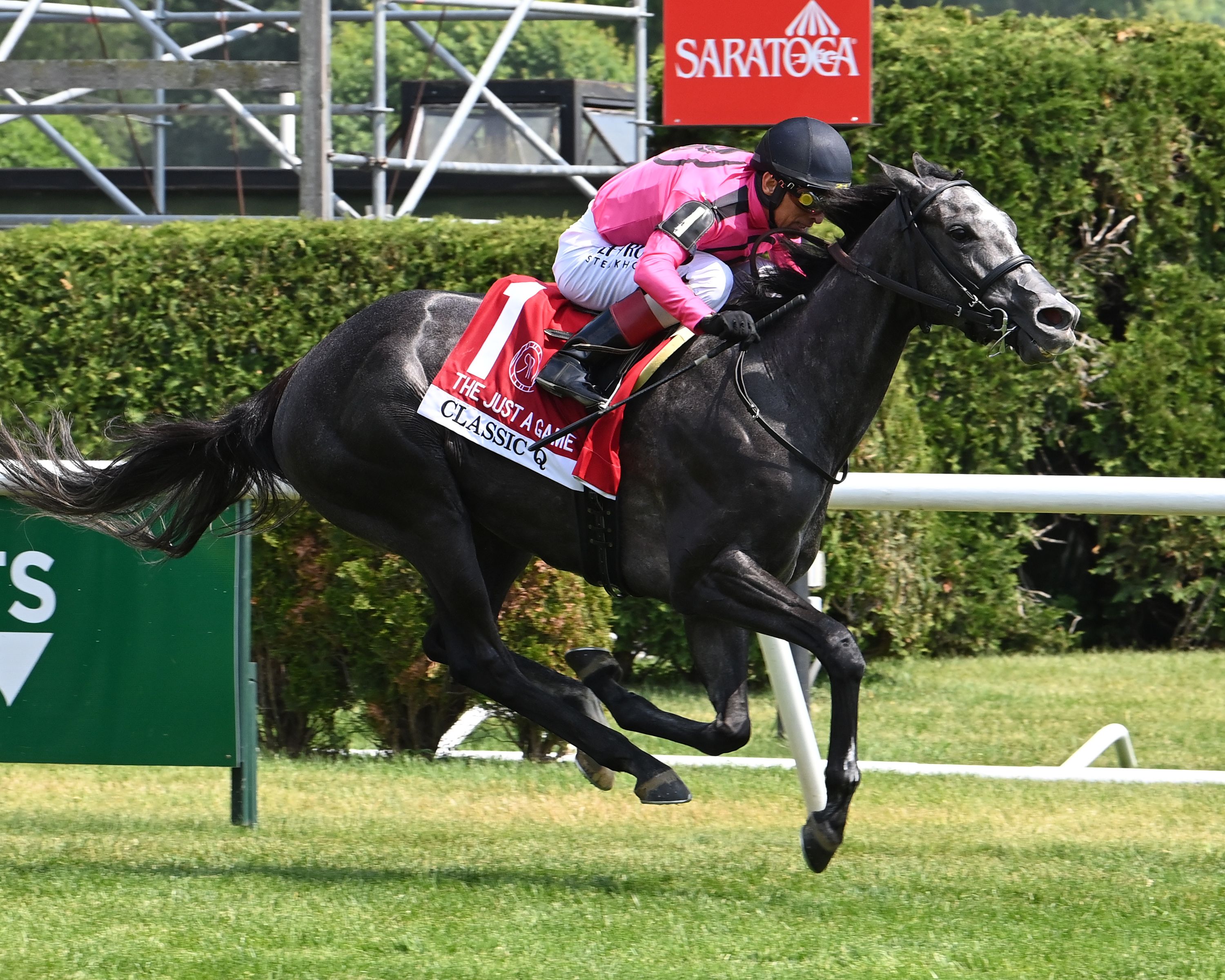 Classic Q wins the Just a Game (G1) at Saratoga.