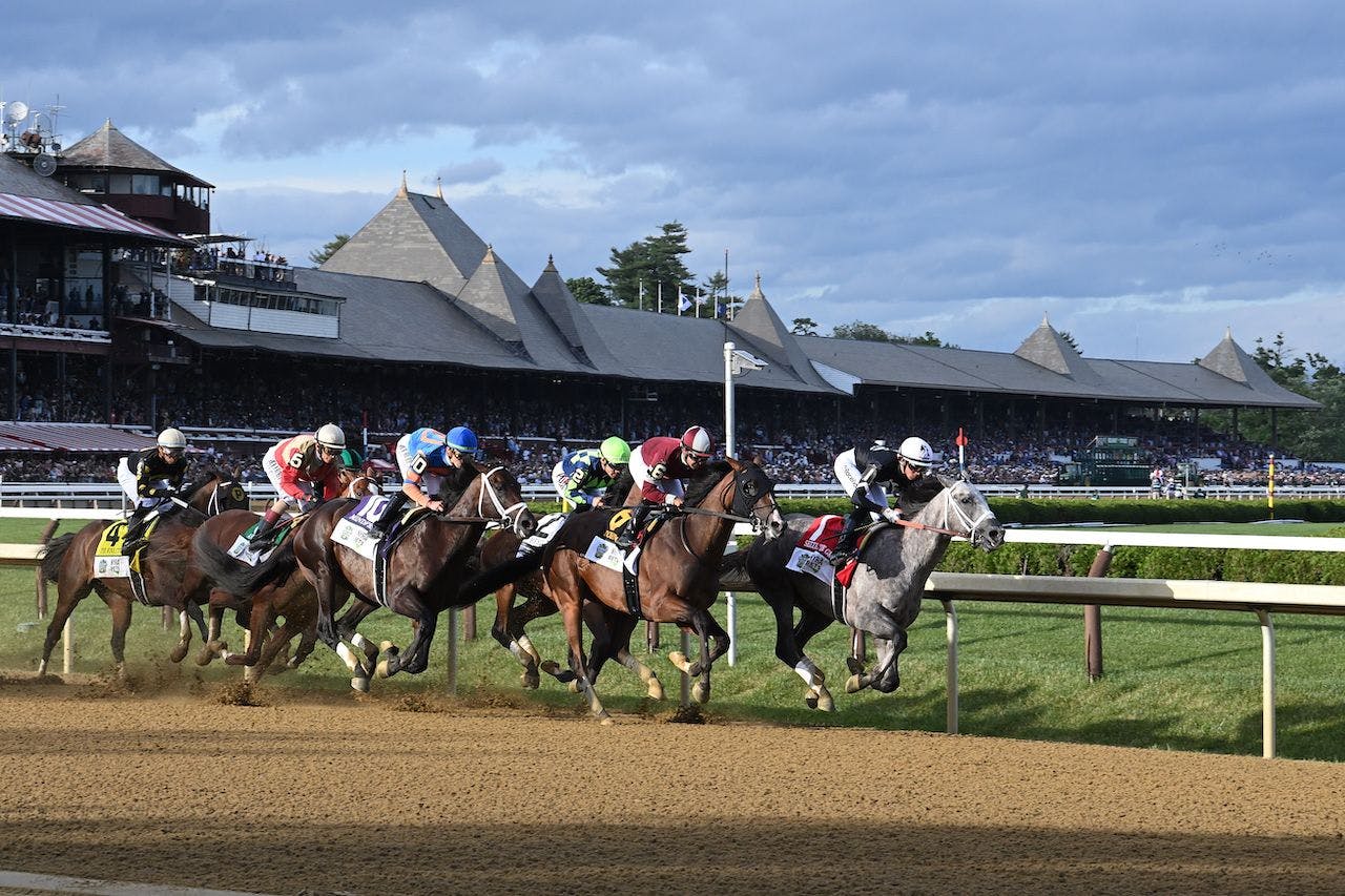 Dornoch wins the Belmont S. (G1) during Belmont at Saratoga