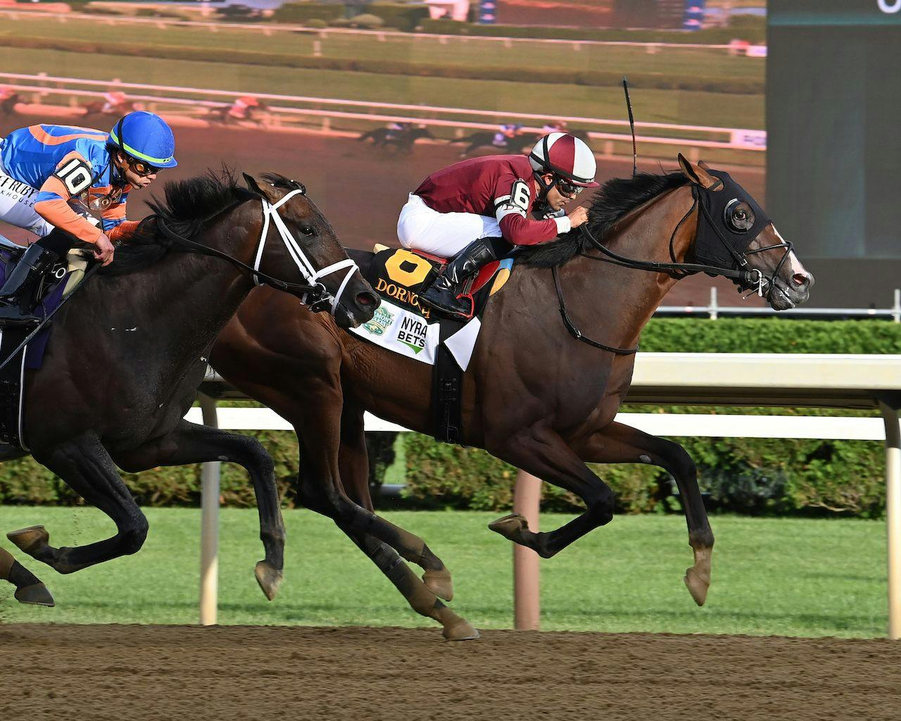 Dornoch wins the Belmont S. (G1) during Belmont at Saratoga