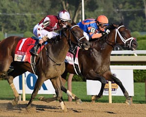 Fierceness holds off Thorpedo Anna in the 2024 Travers