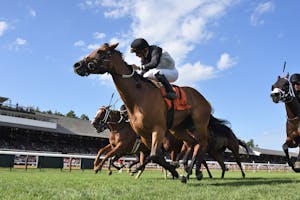Future is Now wins the Caress S. at Saratoga. 