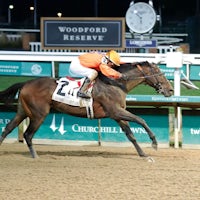 Honor Marie winning the Kentucky Jockey Club (G2) at Churchill Downs (Photo by Coady Photography)