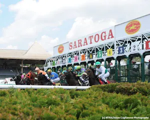 Scenic photo of Saratoga with starting gate