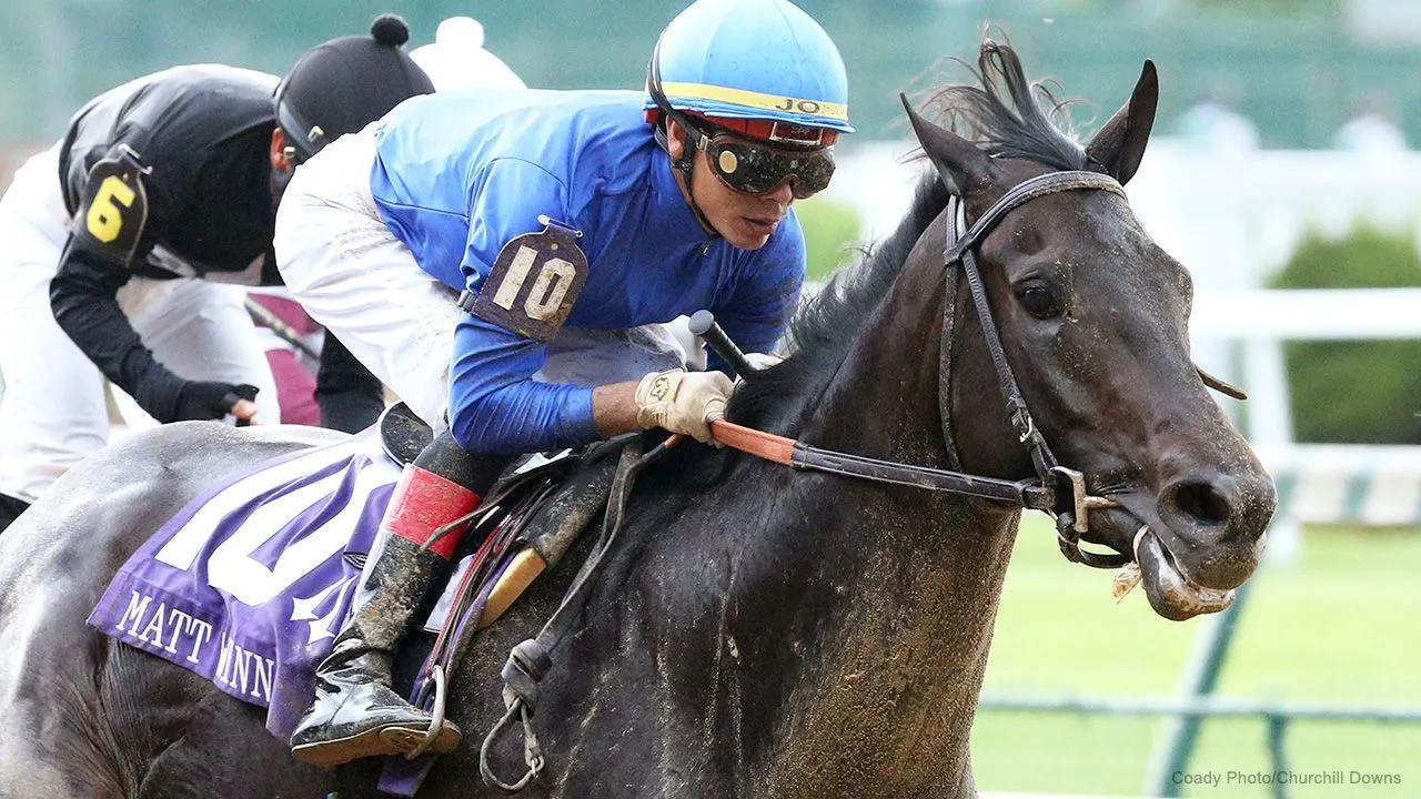 Maxfield wins the Matt Winn Stakes (Coady Photo/Churchill Downs)